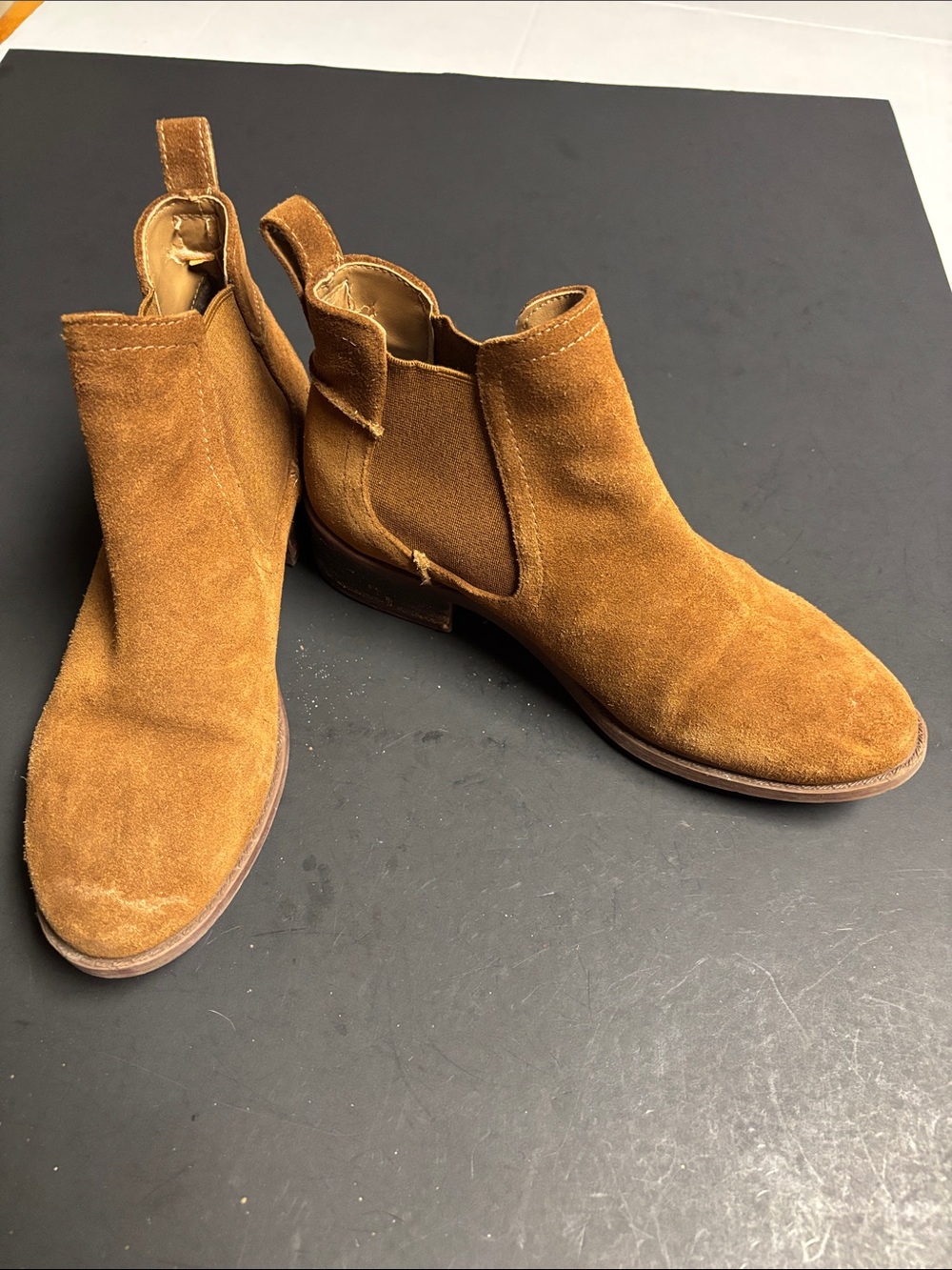 Steve Madden Women's Suede Chelsea Booties in Cognac